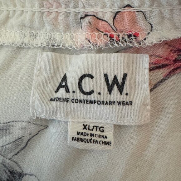 ARDENE White Off the Shoulder, 3/4 Length Shirt, Womens Size X-Large - Picture 5 of 6